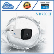 CAMERA IP NGOÀI TRỜI VITACAM VB720II - 1.0MPX HD 720P ĐÀM THOẠI HAI CHIỀU, CHỐNG THẤM NƯỚC