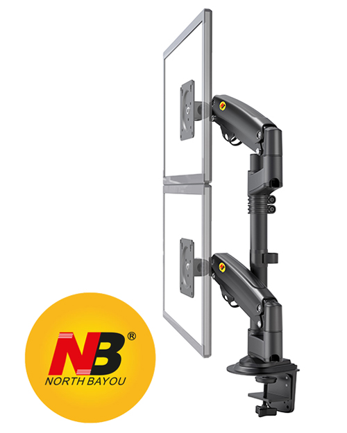 Gía treo 2 màn hình máy tính kẹp bàn NB H180 22-32inch