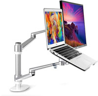 Giá treo màn hình máy tính 17-32 inch kèm giá đỡ laptop - Macbook