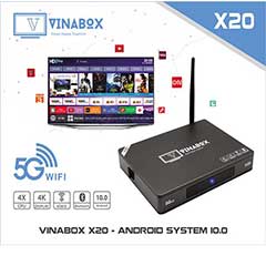  VINABOX X20 – PHIÊN BẢN CAO CẤP RAM 4GB và ROM 32G, MẪU VINABOX MỚI NHẤT NĂM 2020 TÌM KIẾM GIỌNG NÓI, ANDROID 10 SIÊU MƯỢT